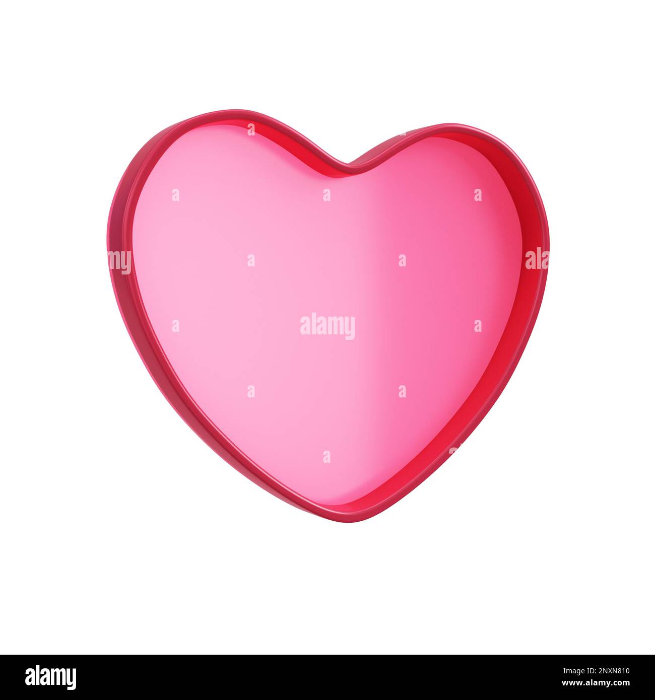 Red abstract heart isolated on white background. 3d rendering Stock ...