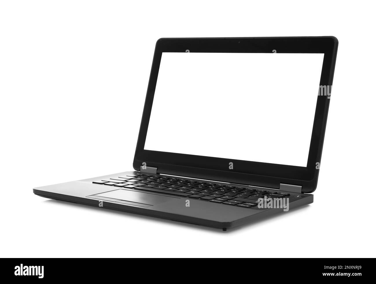 Modern laptop isolated on white background Stock Photo - Alamy