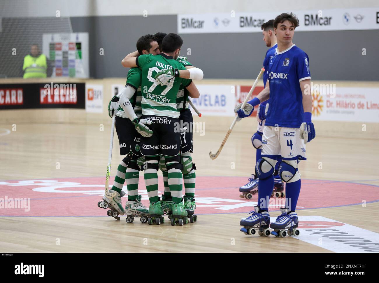 Braga, 01/03/2023 - Hóquei Clube de Braga played tonight against Sporting  Clube de Portugal in the 17th round of the 1st Division of the National  Roller Hockey Championship. The game was played