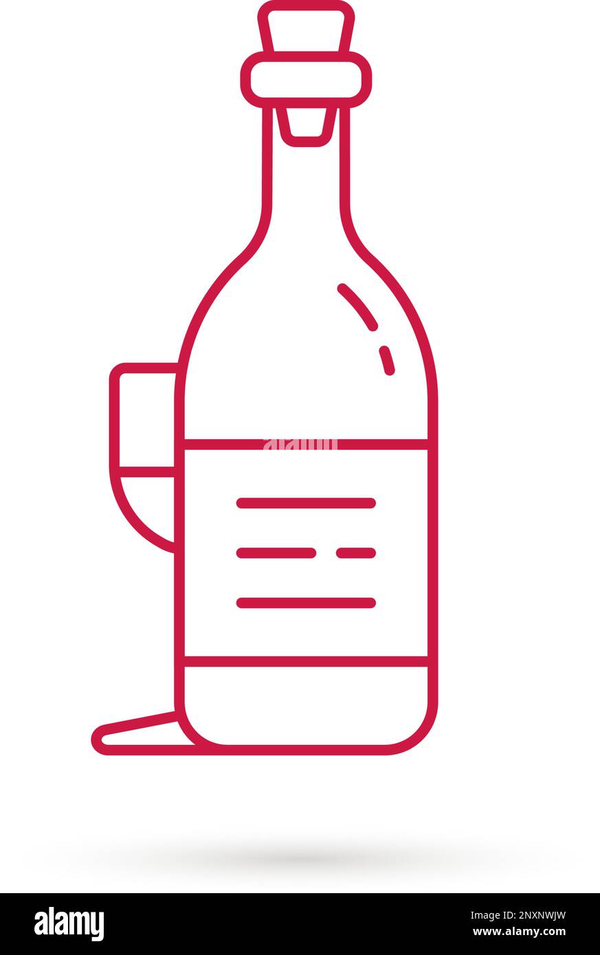 red wine bottle and glass icon Stock Vector Image & Art Alamy