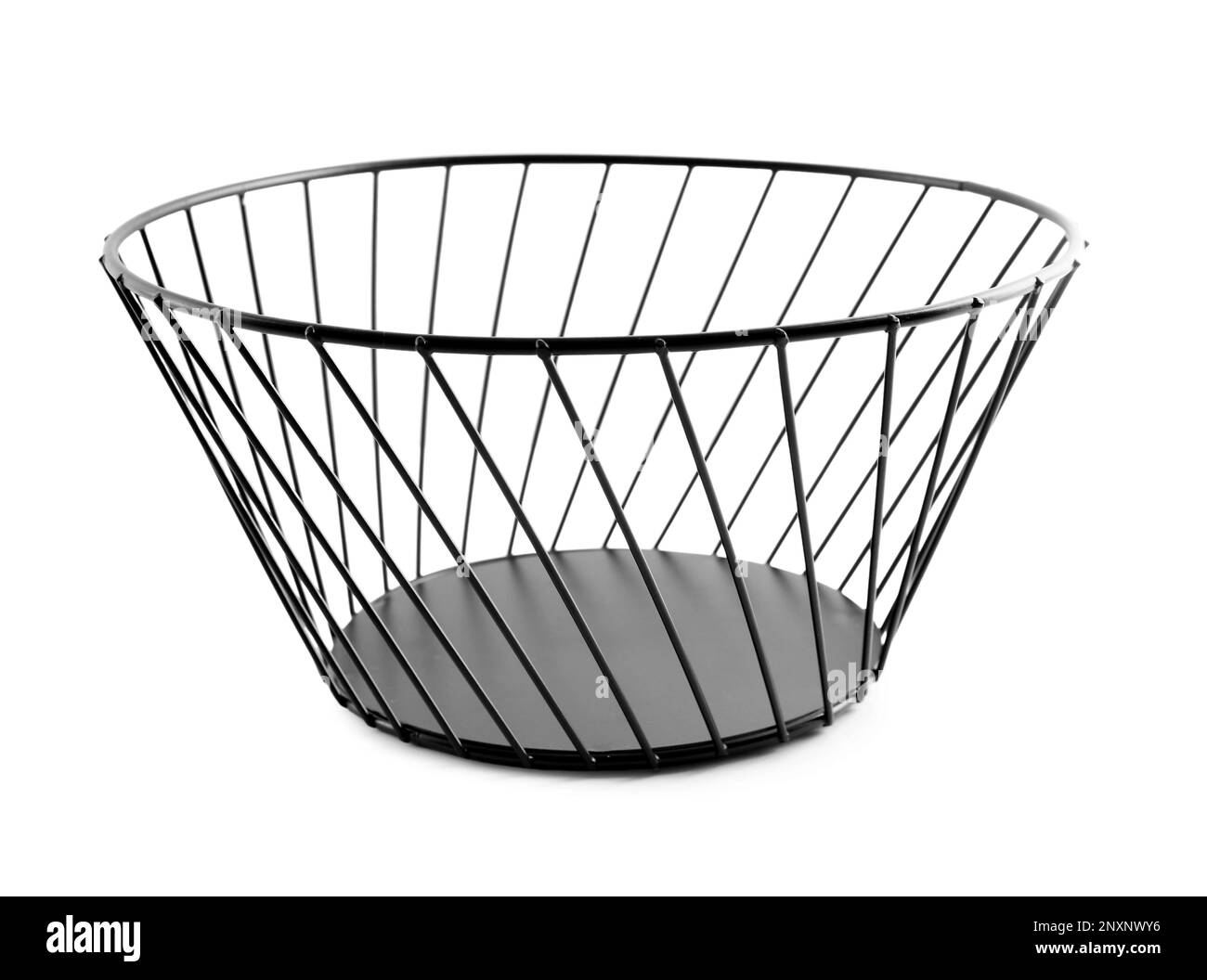 Stylish empty basket isolated on white background Stock Photo Alamy