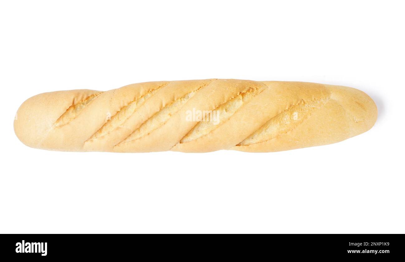 Fresh baguette isolated on white background Stock Photo - Alamy