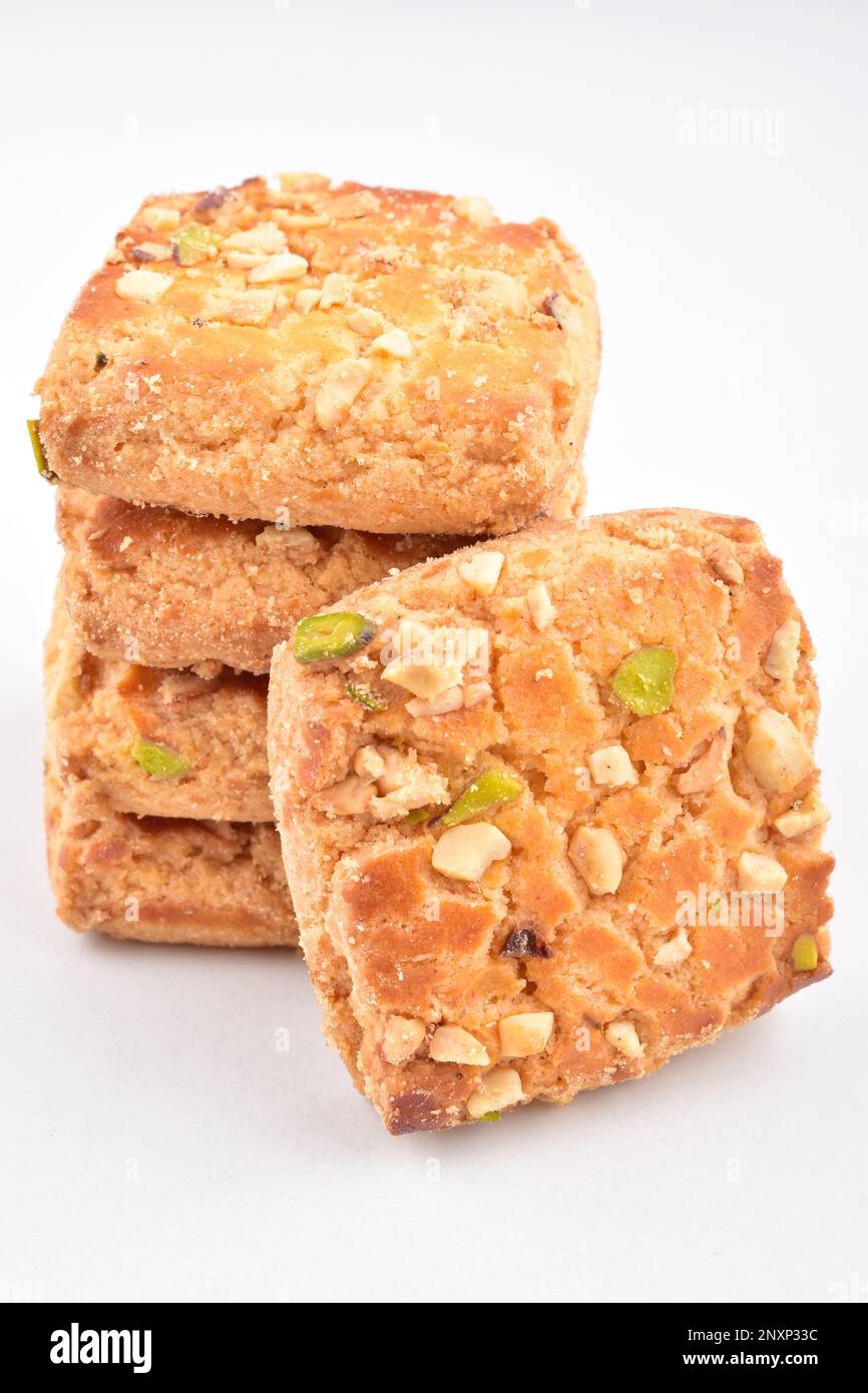 Pista Bakery biscuit isolated on white background Stock Photo Alamy