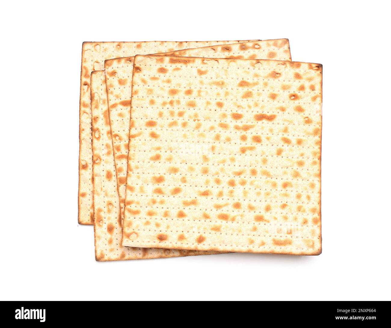 Jewish flatbread matza for Passover isolated on white background Stock Photo Alamy