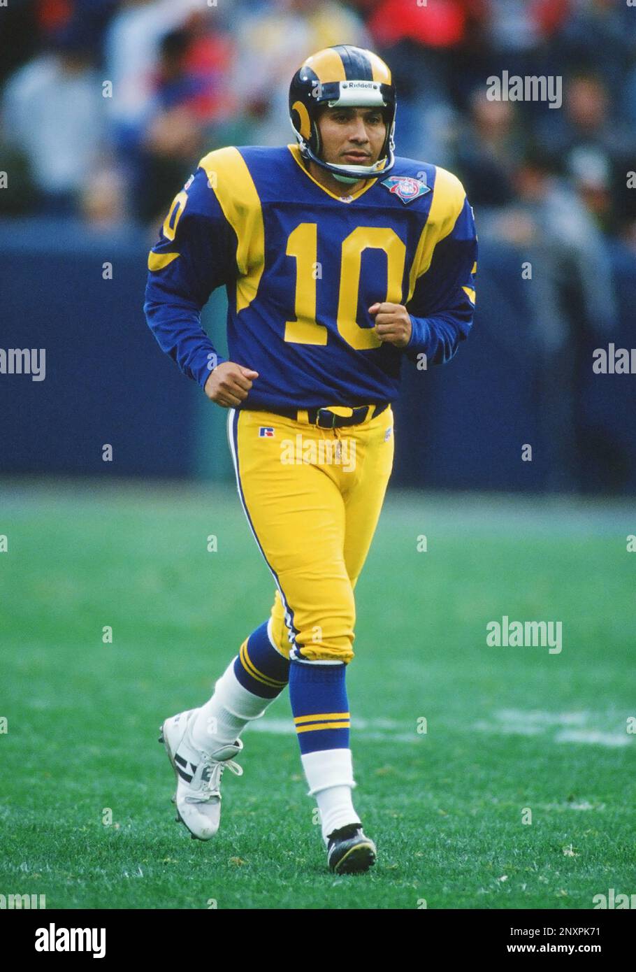 24 Dec. 1994: Los Angeles Rams kicker Tony Zendejas (10) on the field  during a game against the Washington Redskins played at Anaheim Stadium in  Anaheim, CA.. (Photo By John Cordes/Icon Sportswire) (