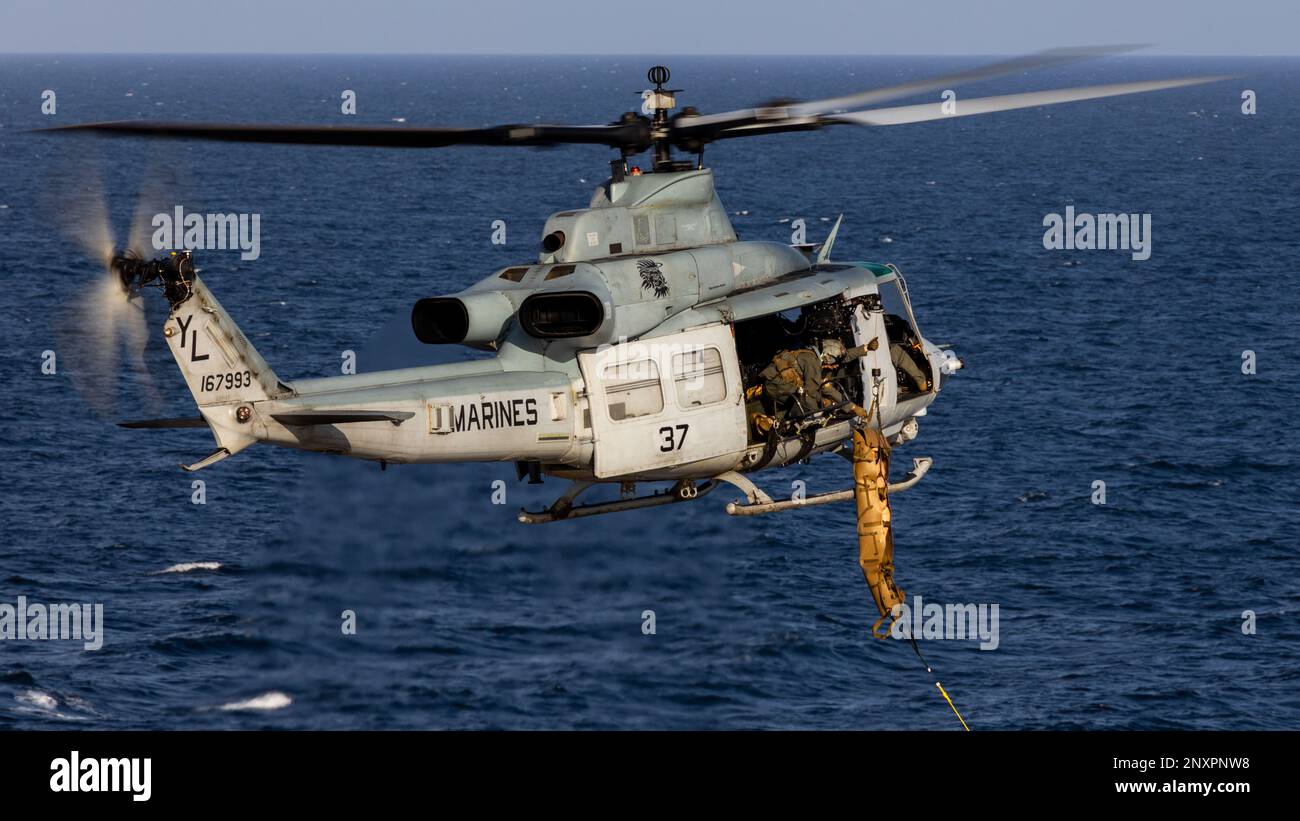GULF OF MANNAR (Jan. 24, 2023) A U.S. Marine Corps UH1Y Venom aerial