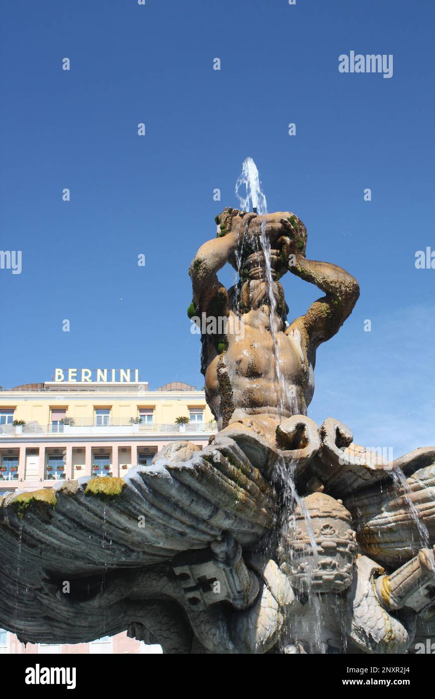 Fontana del Tritone, Rome, Italy Stock Photo