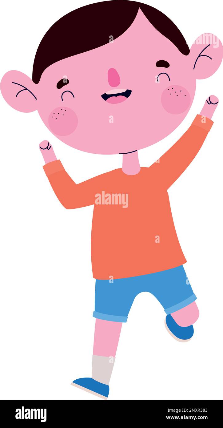 happy boy illustration Stock Vector Image & Art - Alamy