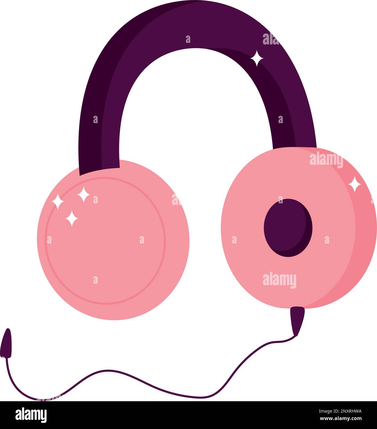 pink headphones illustration Stock Vector Image & Art Alamy