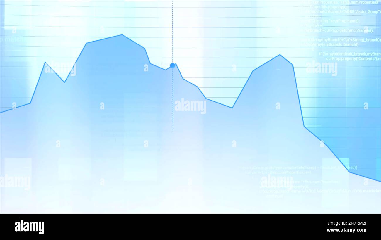 Blue graph in animation. Motion. A drawn drawing in the program where it shows losses and an increase in the population of the planet. High quality 4k Stock Photo