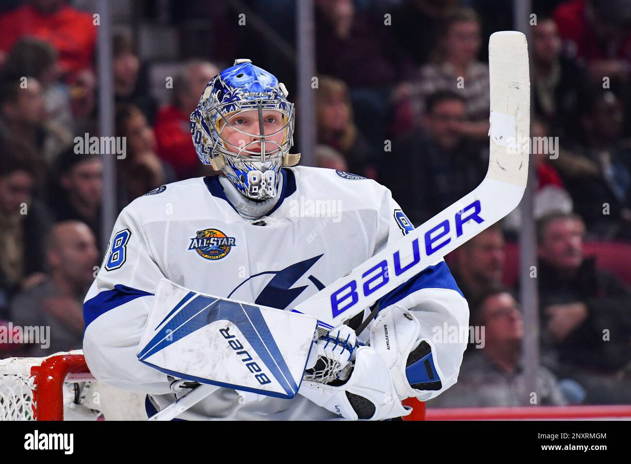 January 4, 2018 Look on Tampa Bay Lightning goalie Andrei Vasilevskiy