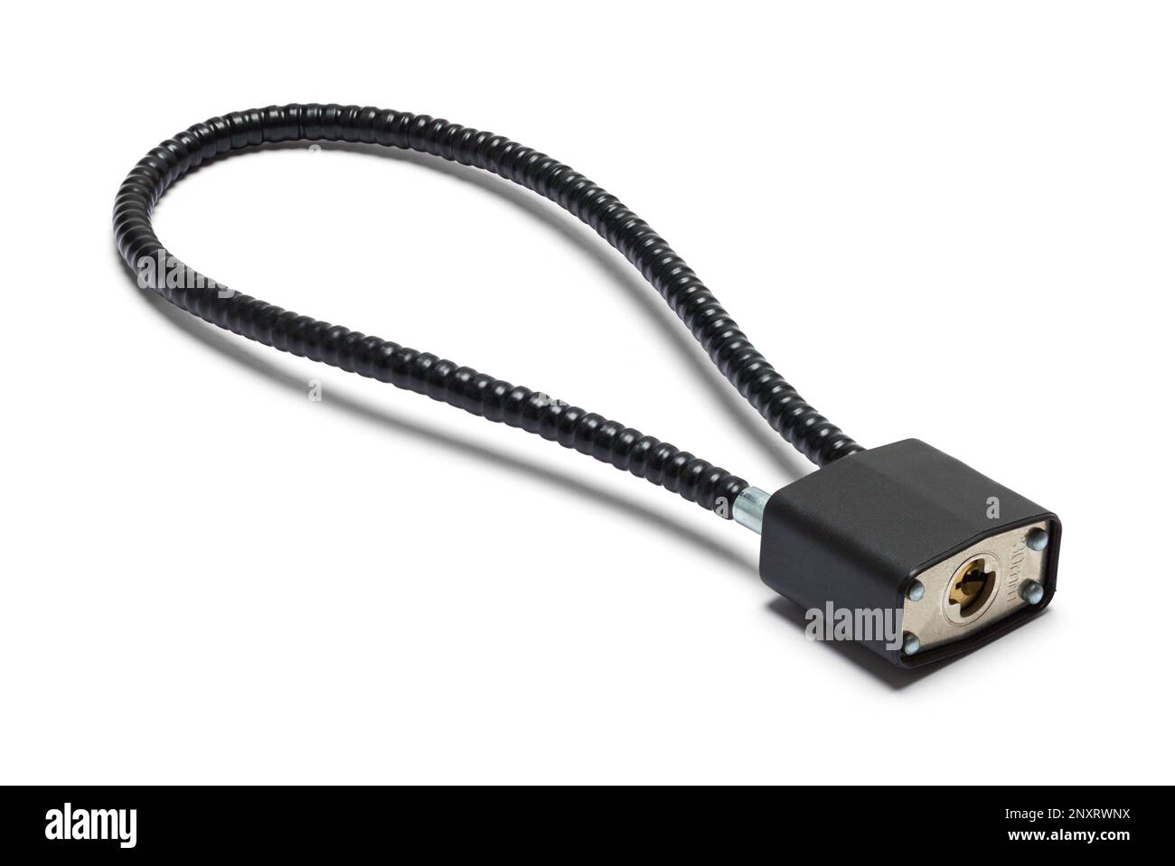 Firearm Gun Lock Cut Out on White. Stock Photo