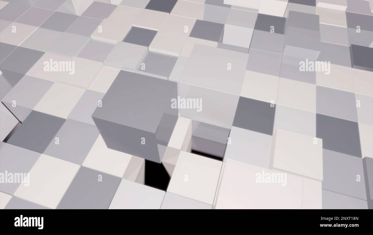 Volumetric jumping squares. Design. Fast-dancing squares of different ...