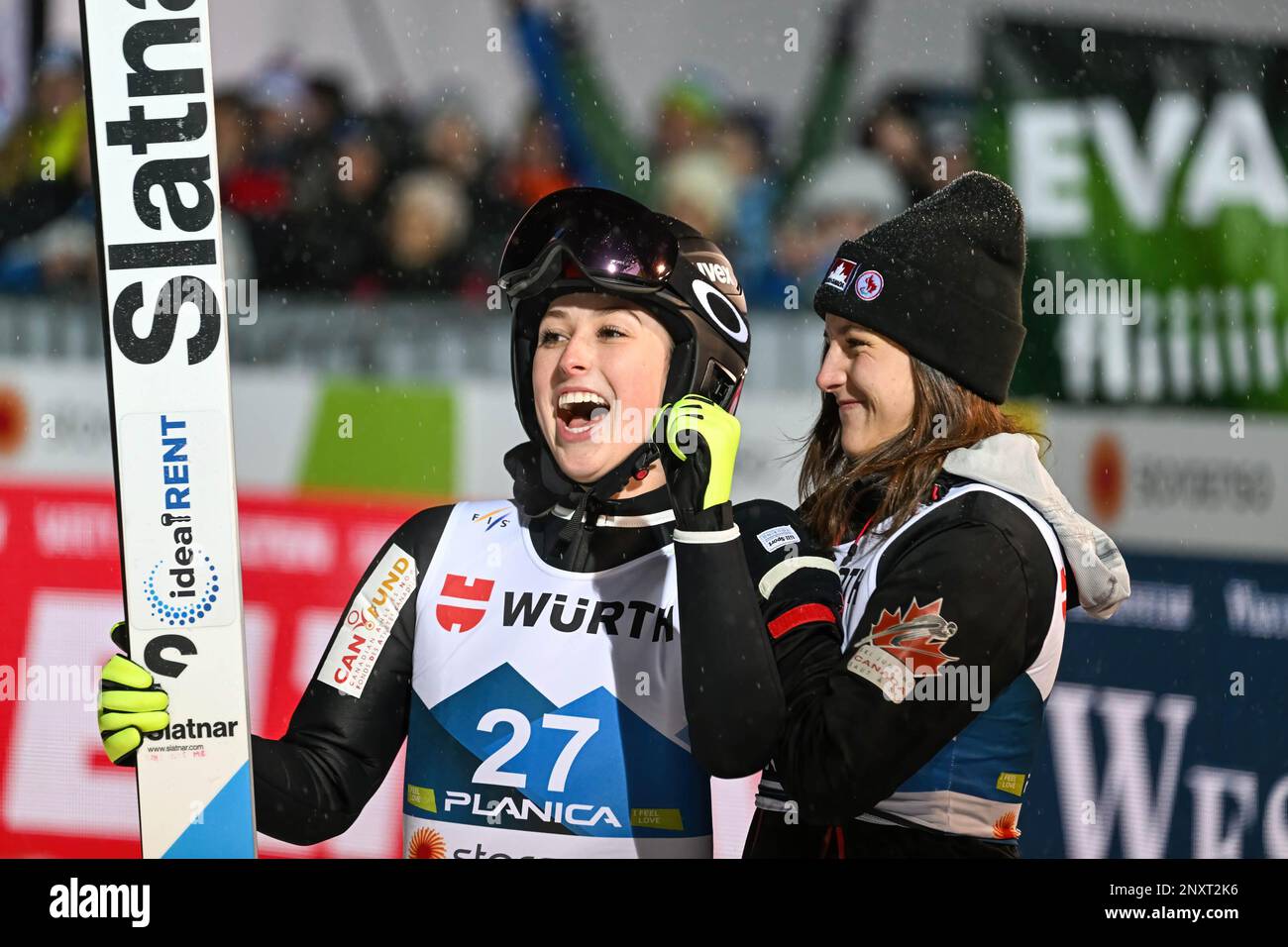 Planica, Slovenia. 01st Mar, 2023. Winner Alexandria Loutitt of Canada