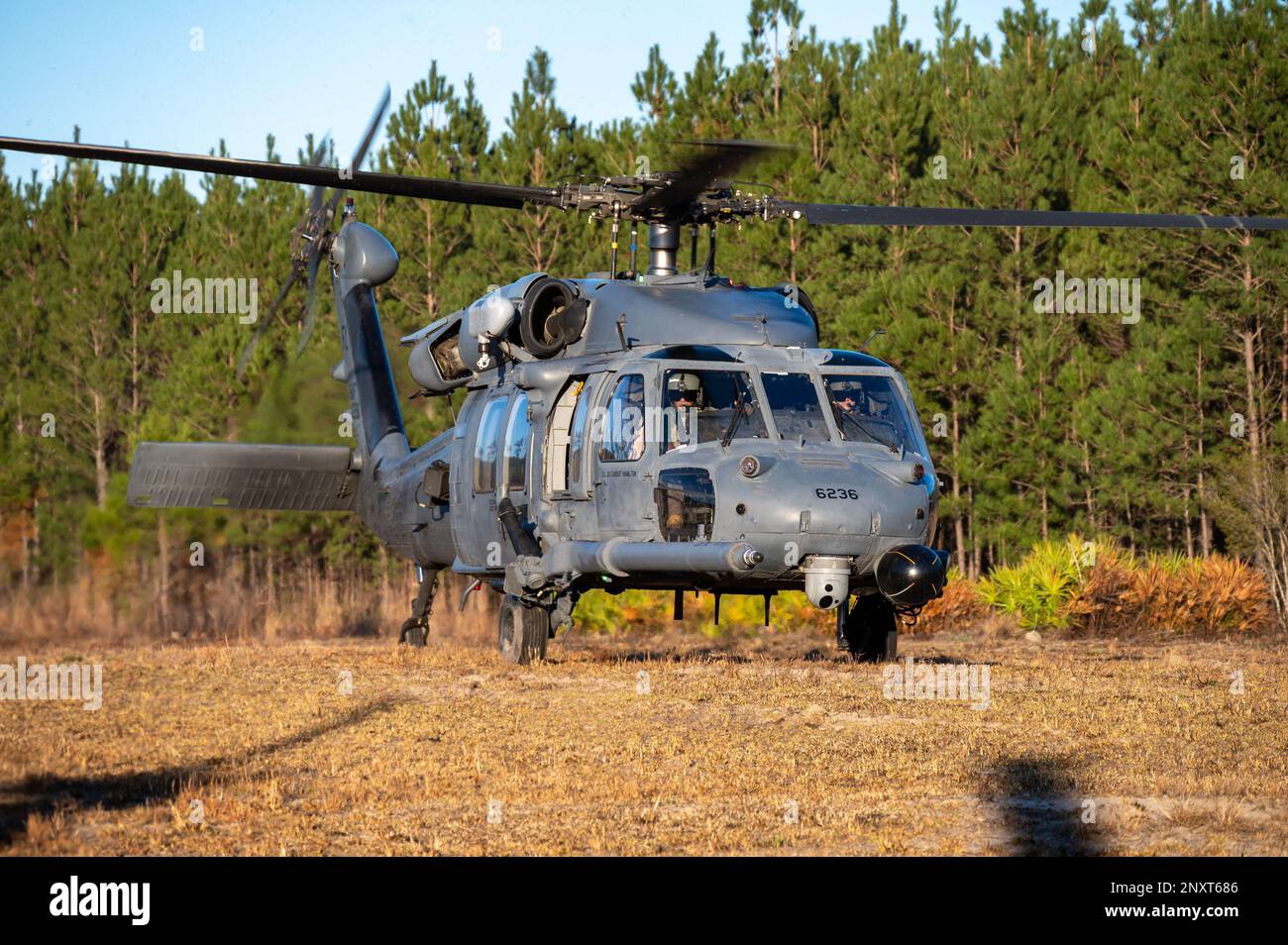 A 920th Rescue Wing HH60G Pave Hawk helicopter prepares to take off