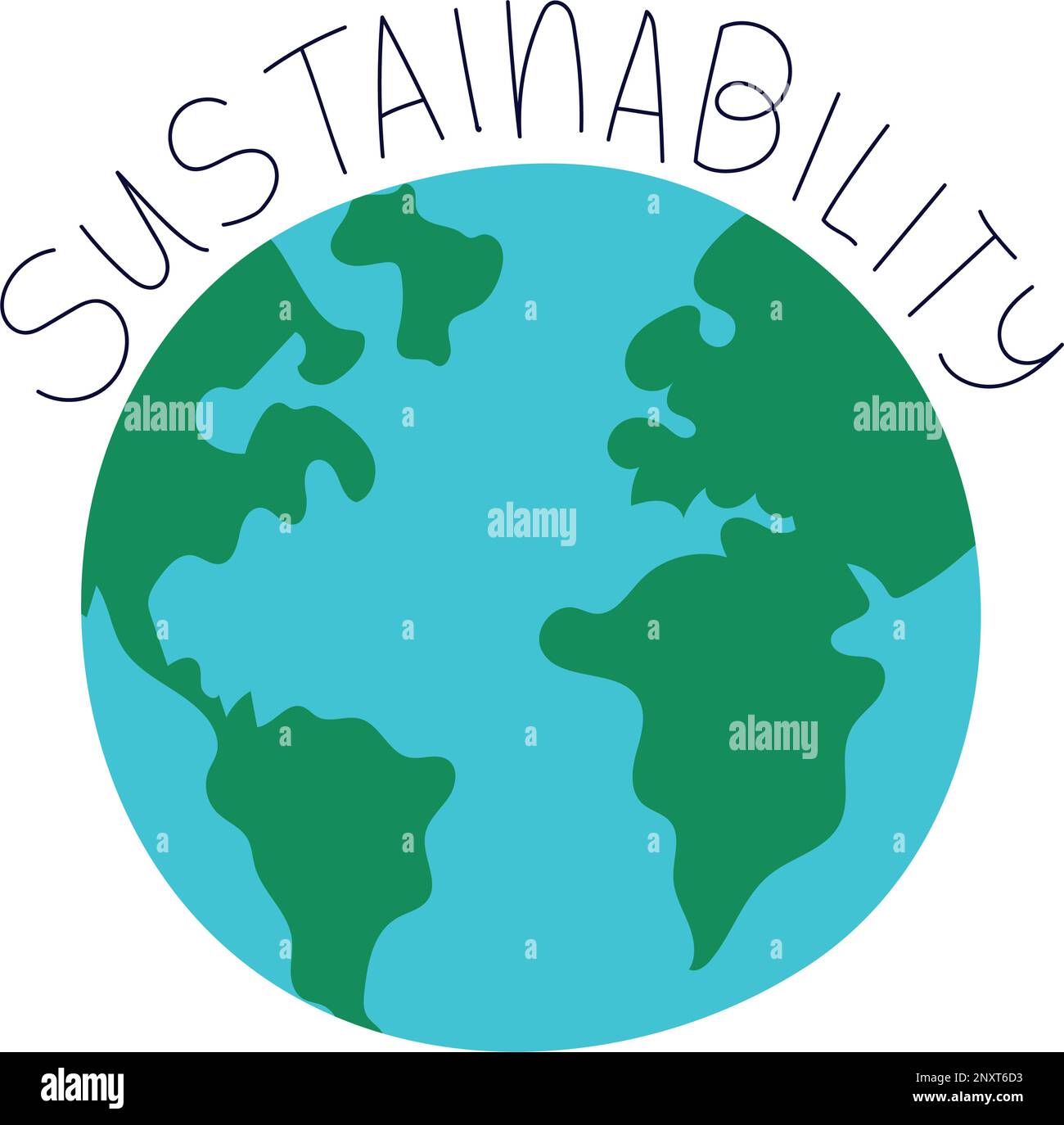 earth globe with sustainbility lettering Stock Vector Image & Art - Alamy