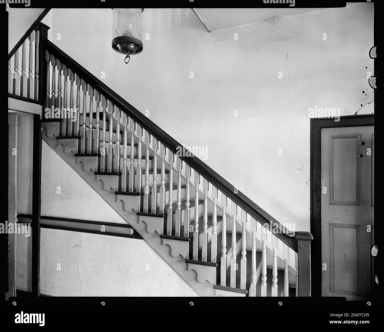 The Mansion, Bowling Green, Caroline County, Virginia. Carnegie Survey of the Architecture of the South. United States  Virginia  Caroline County  Bowling Green, Stairways, Interiors. Stock Photo