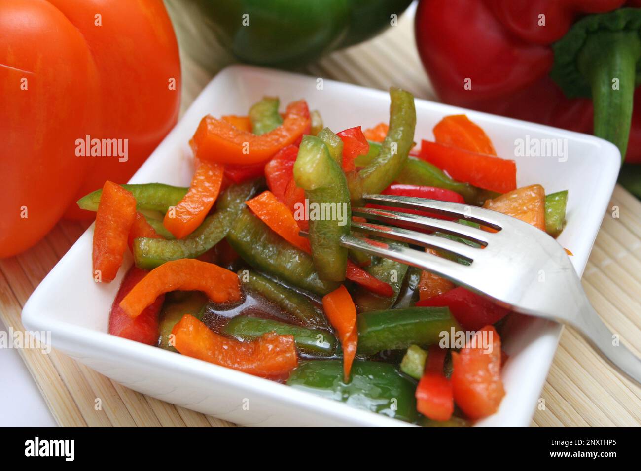 Bell Bell Pepper Salad Stock Photo