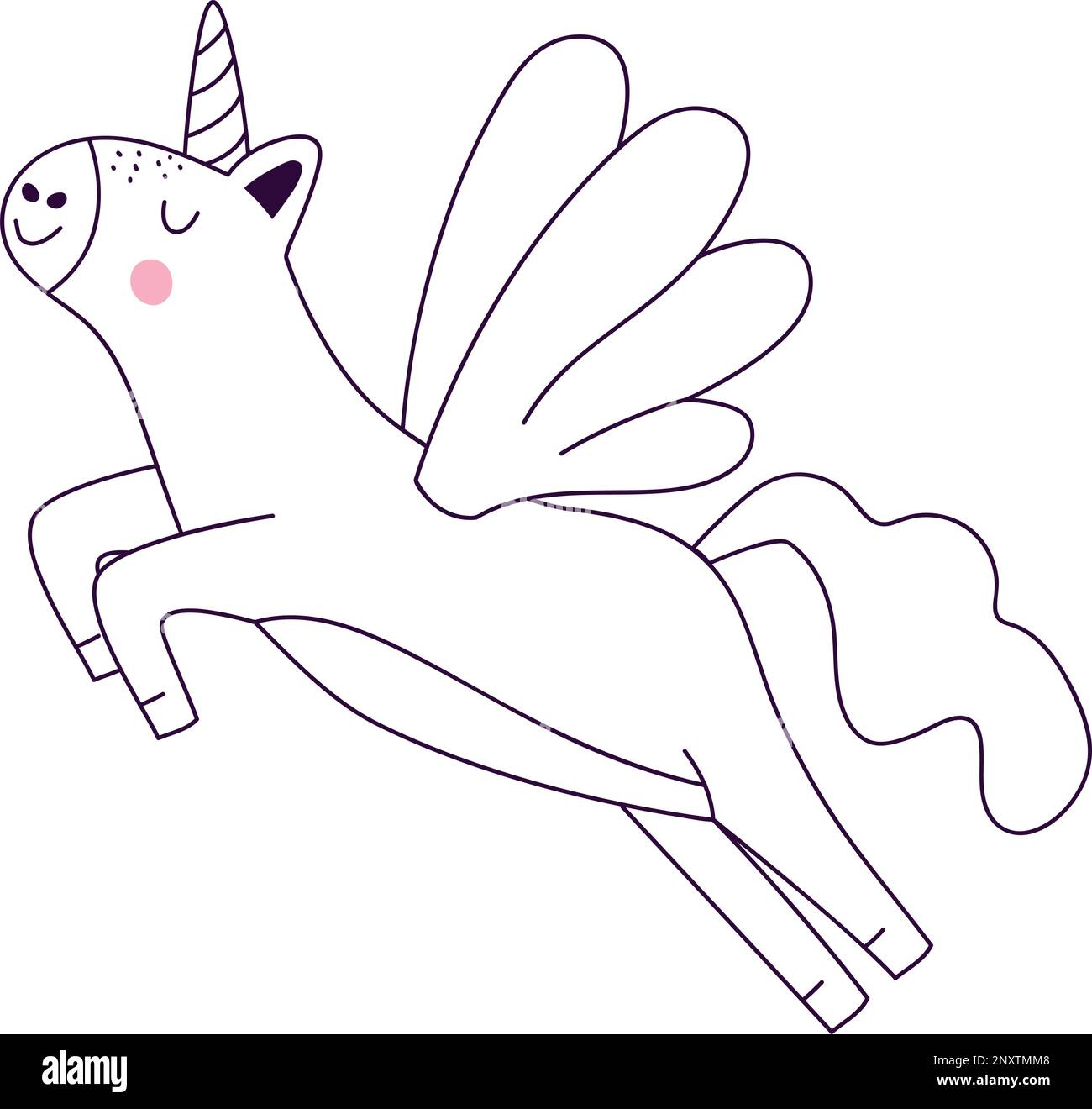 flying unicorn design Stock Vector Image & Art - Alamy