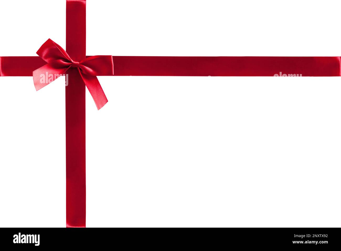 Red bow and ribbon isolated on white background Stock Photo - Alamy