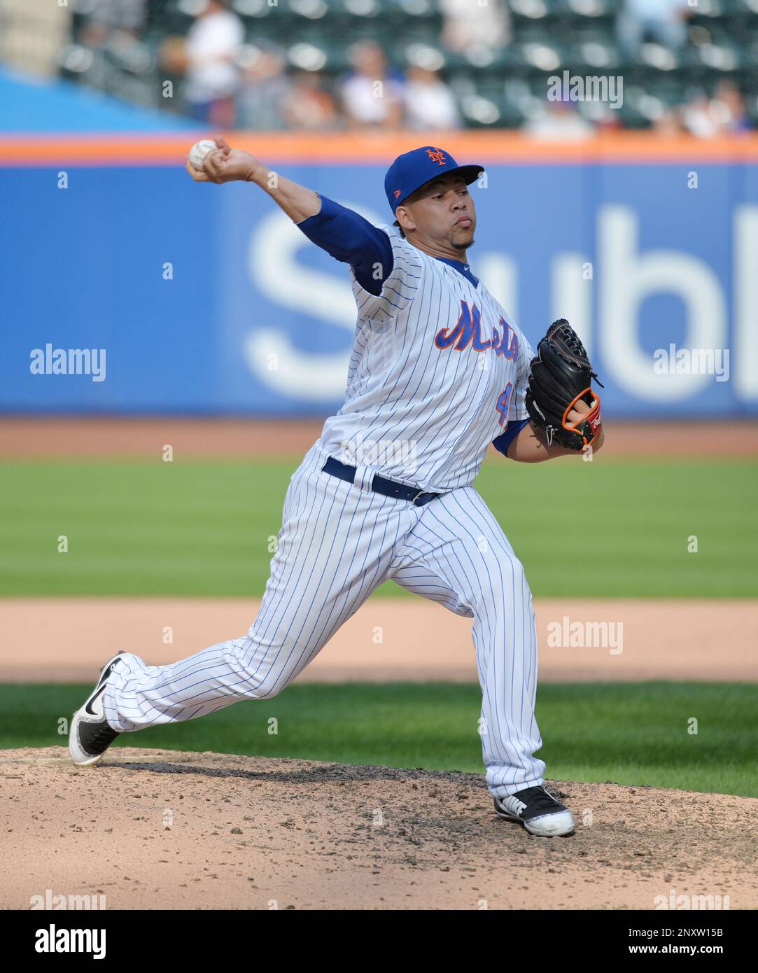 New York Mets pitcher Hansel Robles (47) during game against the