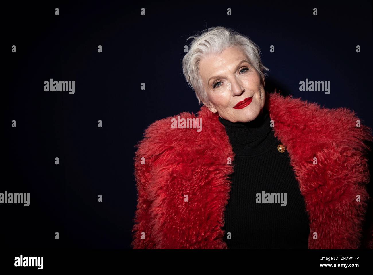 Maye Musk attends the Balmain Fall/Winter 2023-2024 ready-to-wear