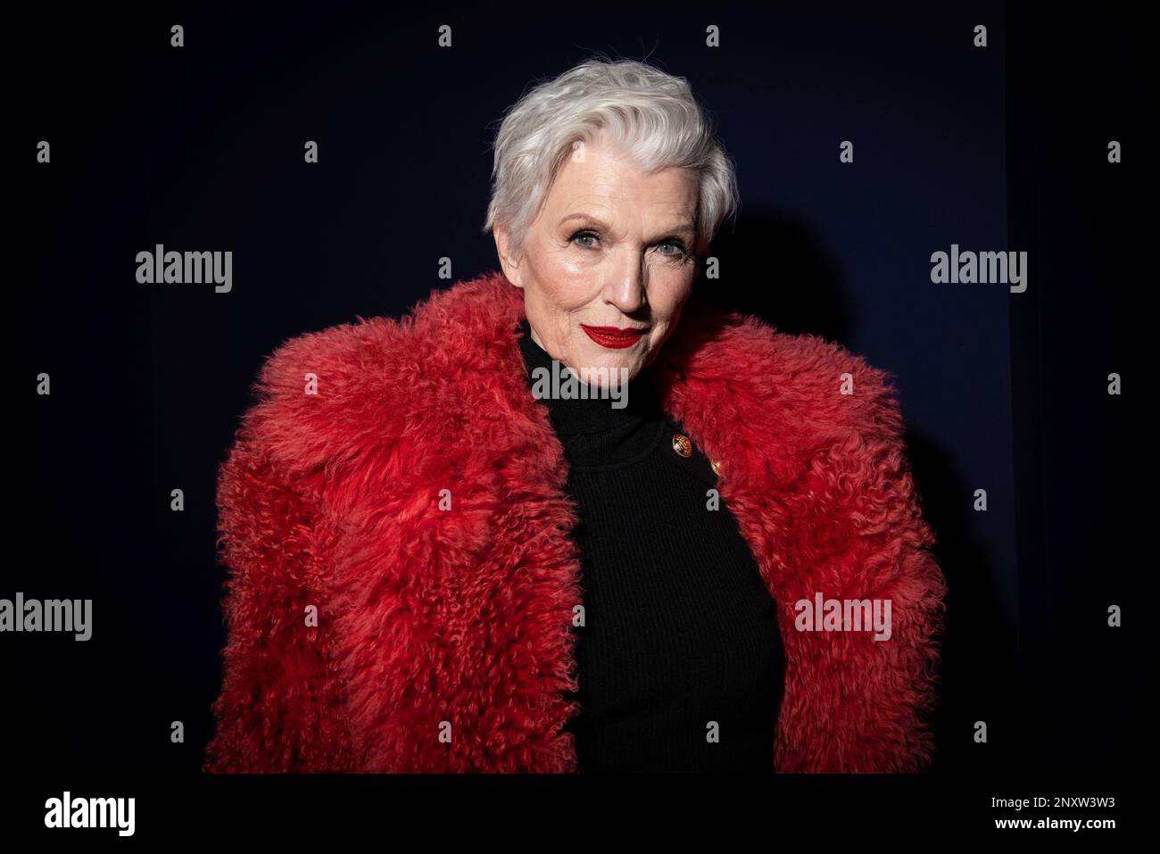 Maye Musk attends the Balmain Fall/Winter 2023-2024 ready-to-wear