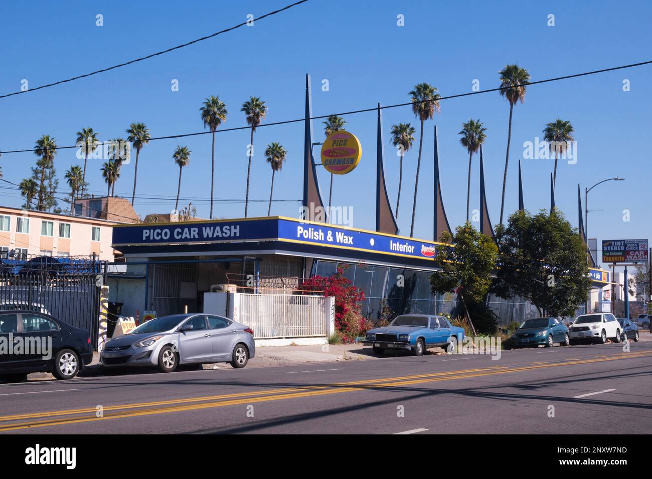 Car wash, Pico Blvd., Los Angeles, California, United States of America