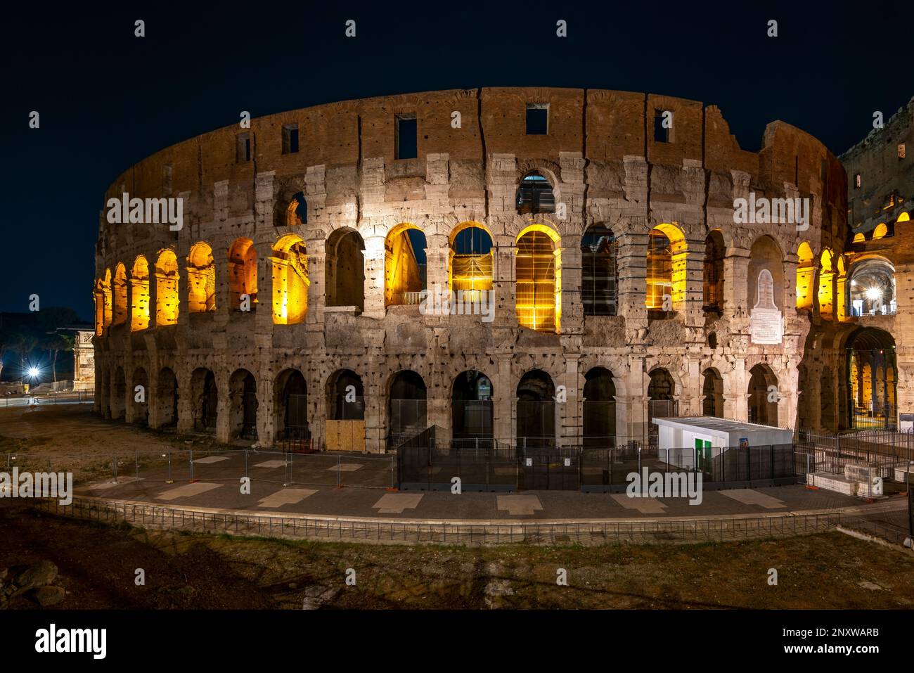 Colosseum At Night Rome Italy Stock Photo Alamy