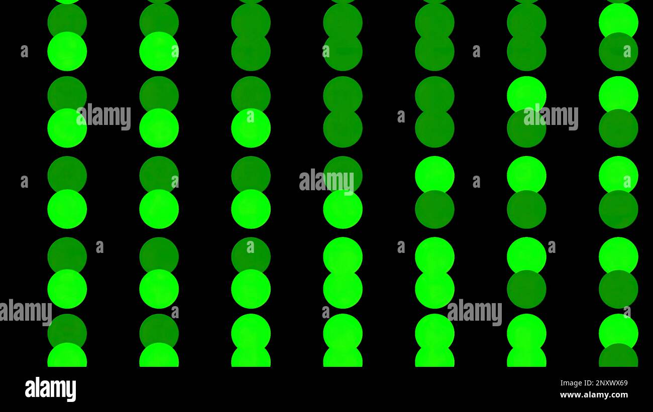 Jumping colorful circles creating nauseous effect. Design. Small
