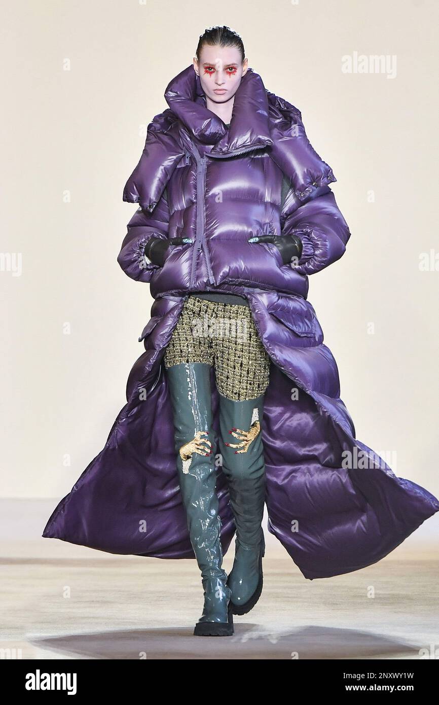 Models on the runway at the Undercover fashion show during the