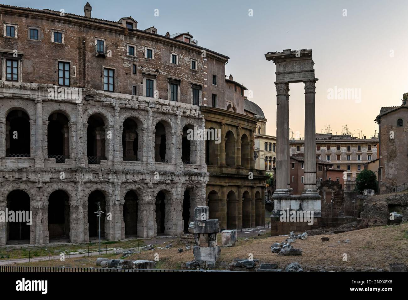 The area of the Teatro Marcello (Theater of Marcellus ) and Portico di Ottavia ( Portico of