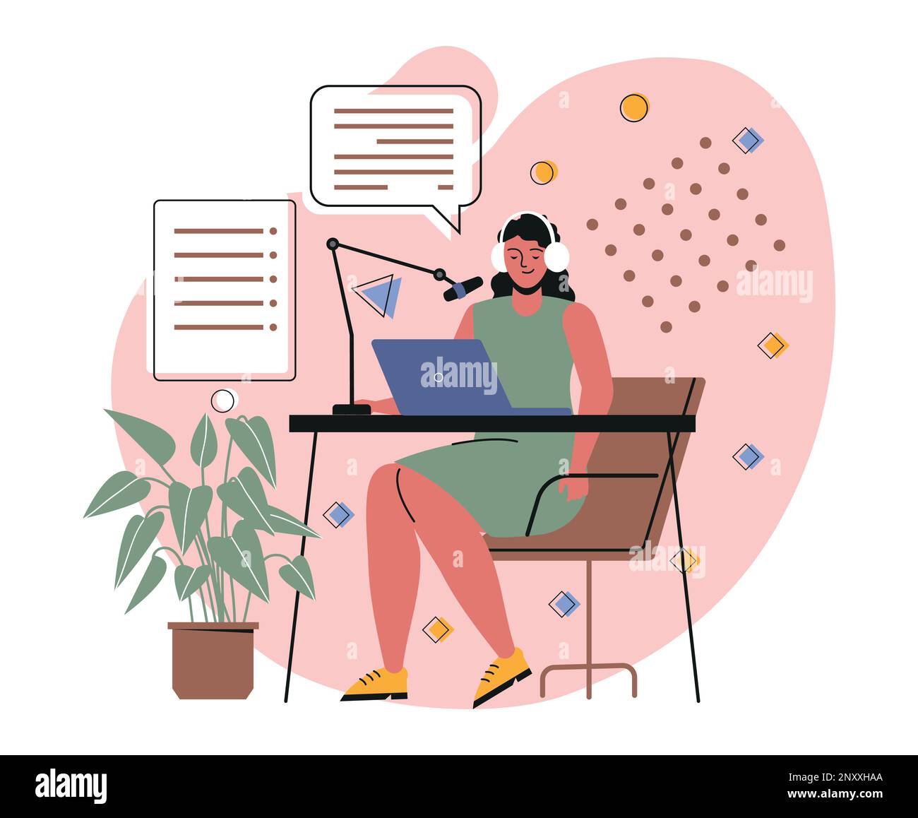 Journalist presenter radio television Stock Vector Images Alamy