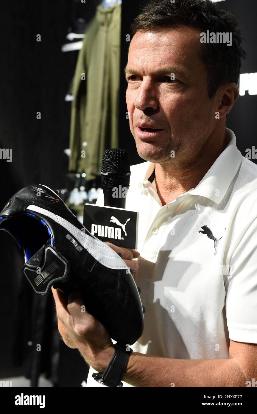 Former German football star Lothar Matthaus attends a promotional event for  Puma One Boot in Hong Kong, China, 5 December 2017.(Imaginechina via AP  Images Stock Photo - Alamy