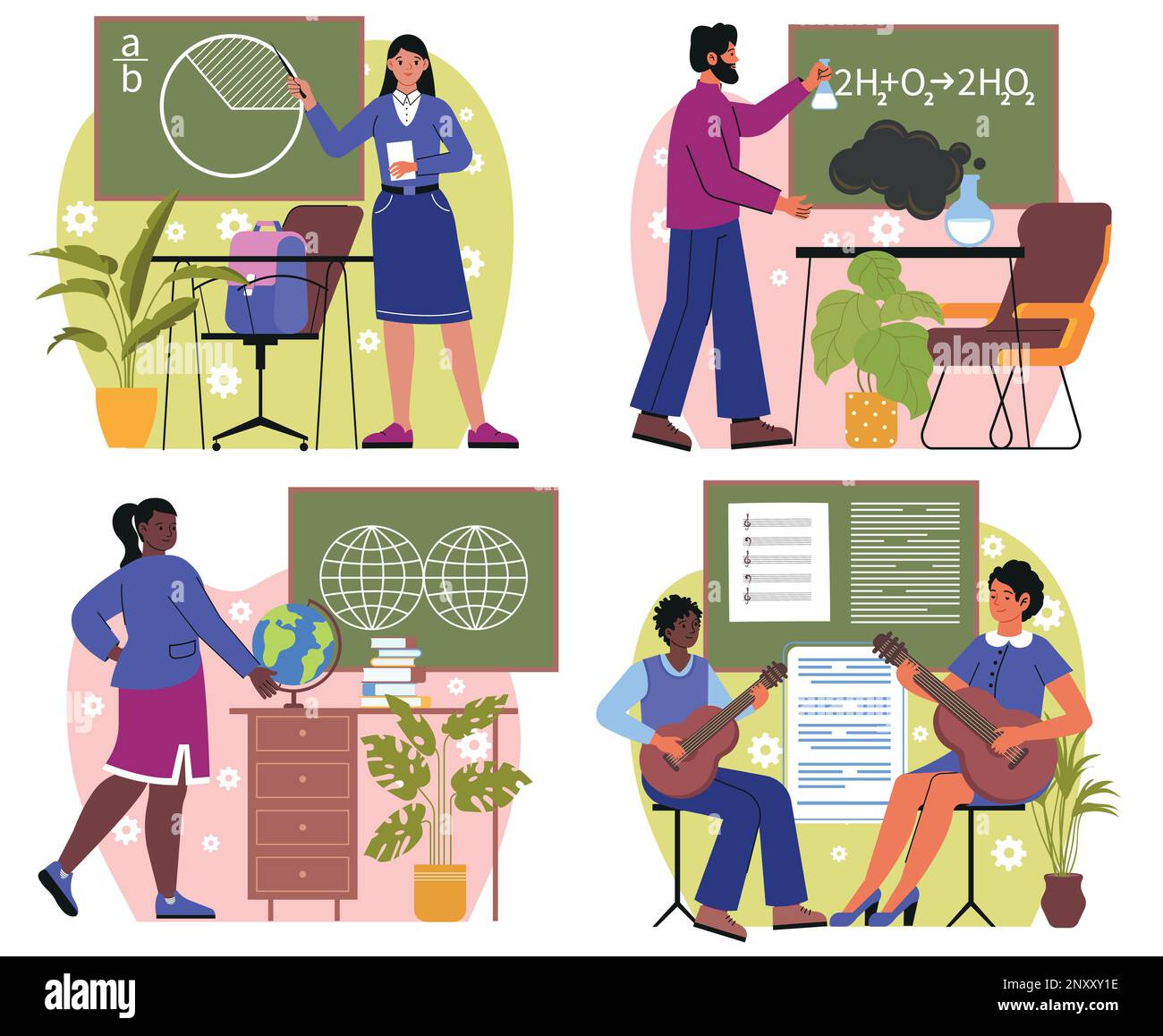 Set Of Different School Teachers Stock Vector Image And Art Alamy