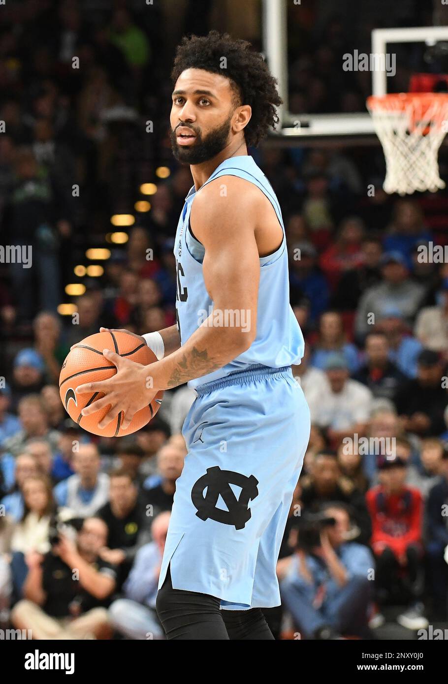PORTLAND, OR - NOVEMBER 26: North Carolina guard Joel Berry II (2) looks to  pass in the championship game of the Victory Bracket at the PK80-Phil  Knight Invitational between the North Carolina