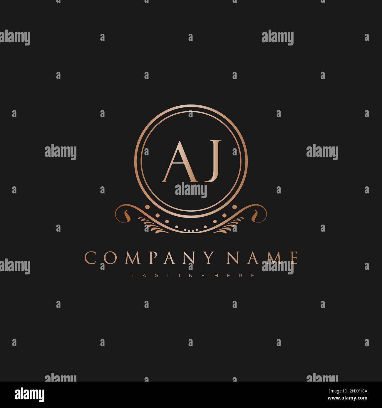 initial logo With Colorful Circle template vector Stock Vector