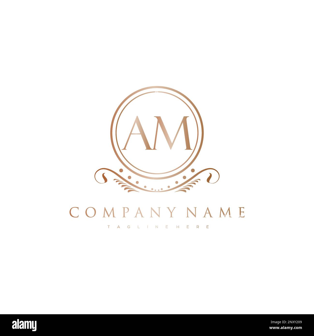 initial logo With Colorful Circle template vector Stock Vector
