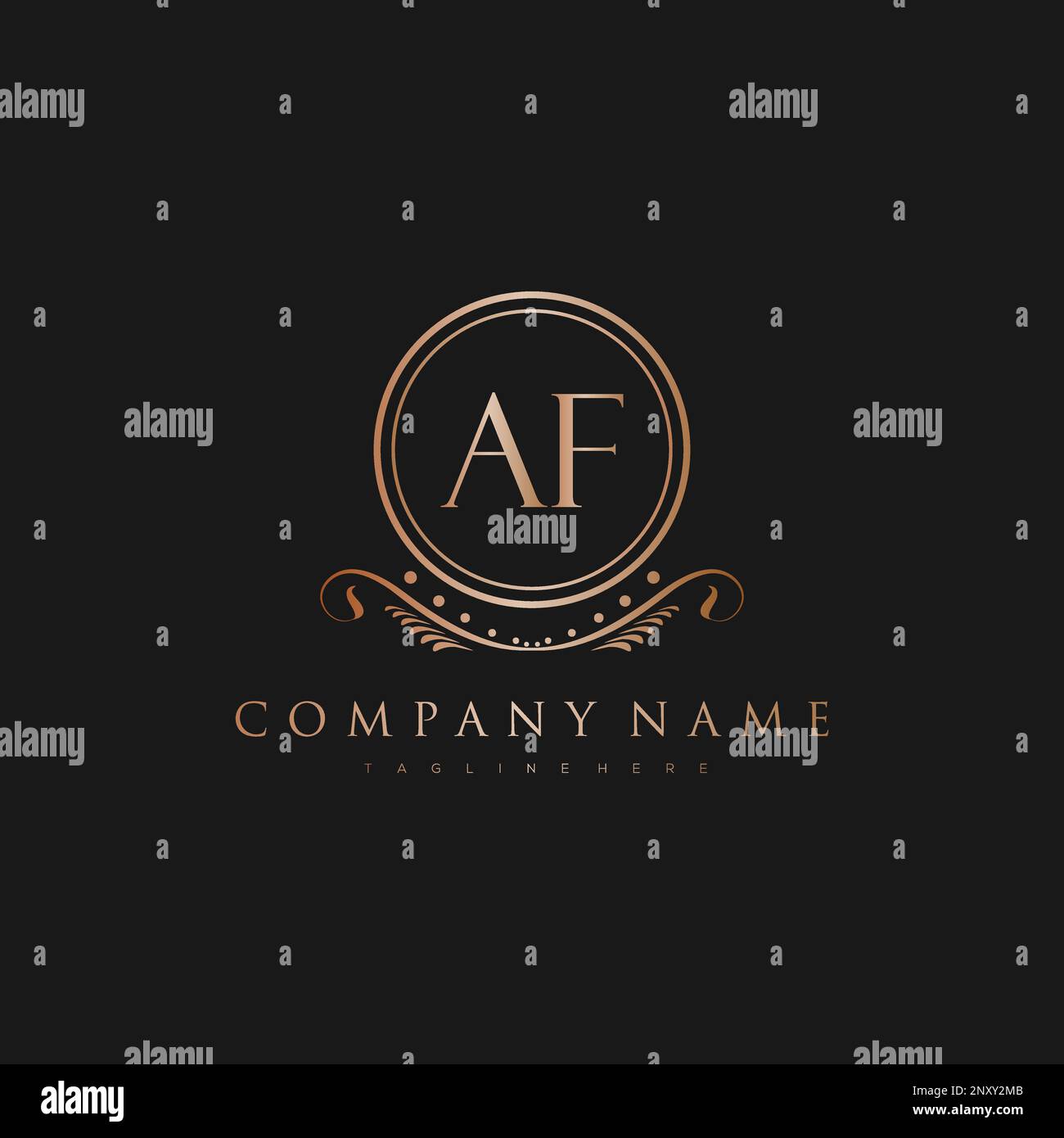 initial logo With Colorful Circle template vector Stock Vector