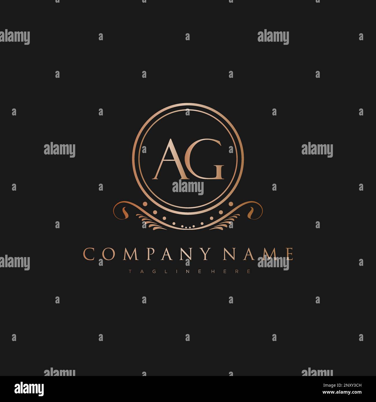 Letter Initial with Royal Luxury Logo Template Stock Vector Image & Art ...