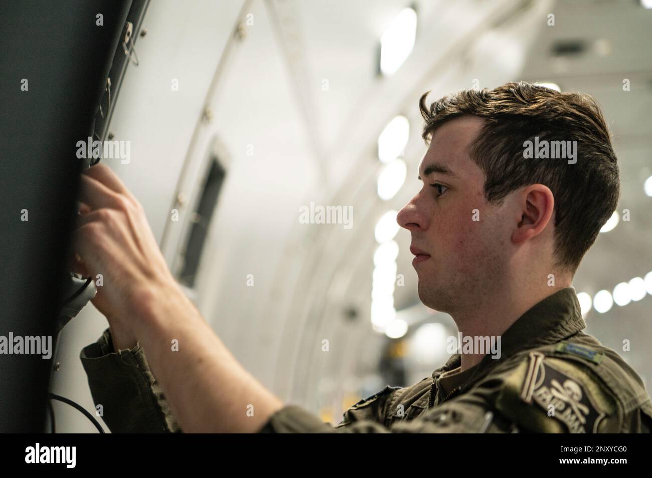 U.S. Air Force Capt. Marc Howe, 344th Air Refueling Squadron KC-46A ...