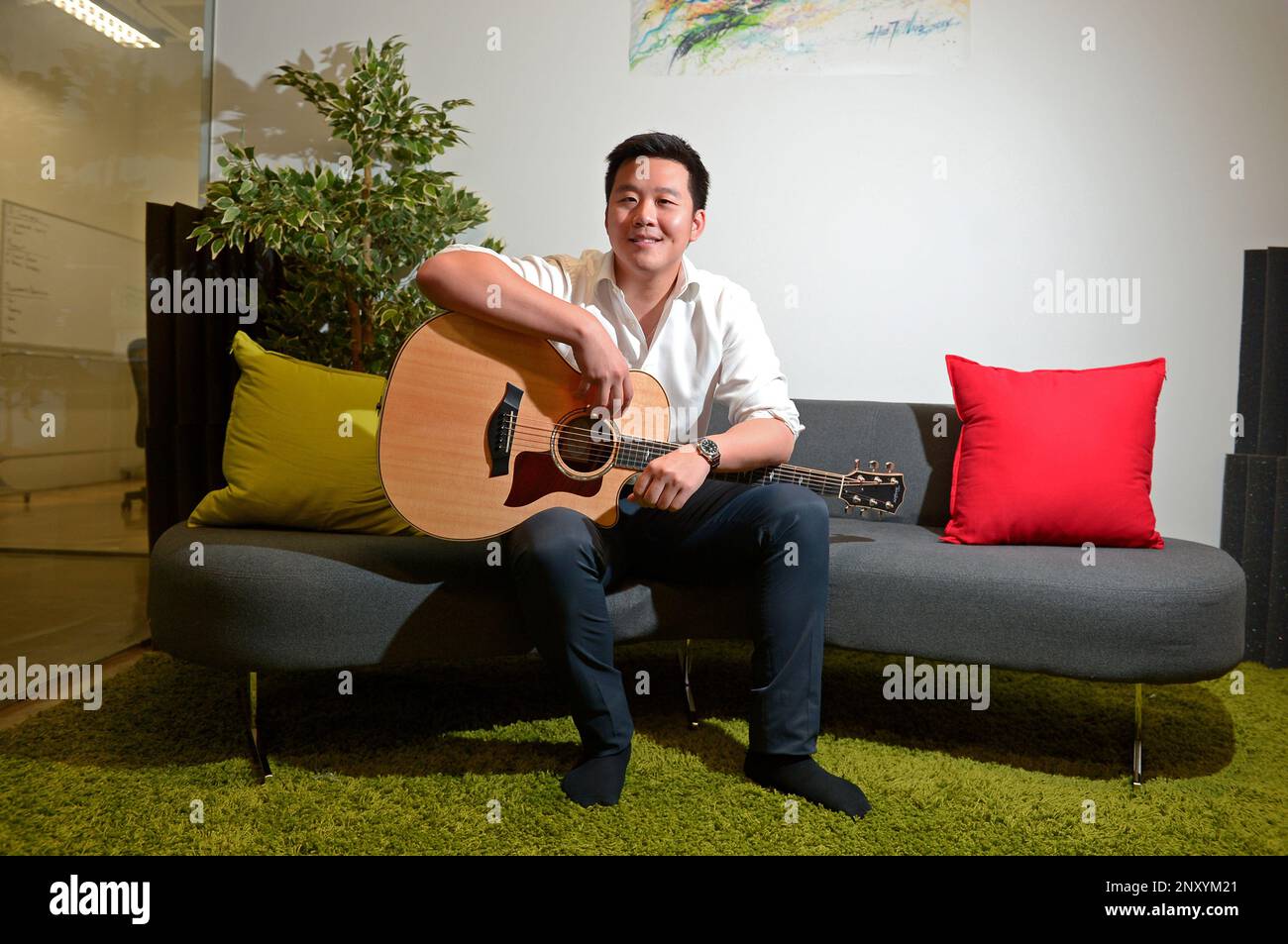 Mr Kuok Meng Ru, CEO of BandLab Technologies, which acquired a 49 per cent stake of American pop-culture magazine Rolling Stone in 2016. He has not confirmed whether he has bought the remaining 51 per cent from the magazine's parent company which was put up for sale in September this year. (Singapore Press via AP Images) Stock Photo