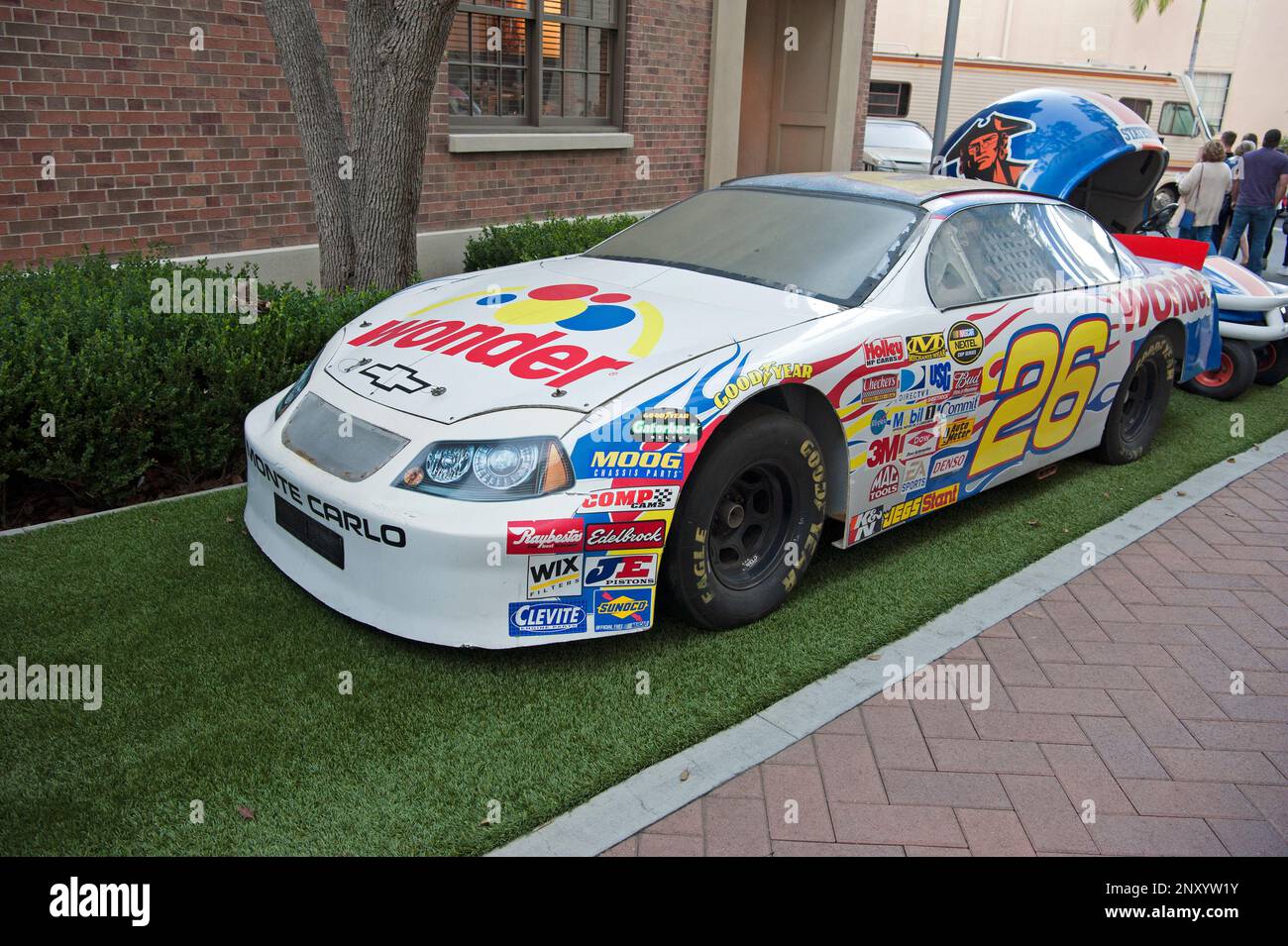 Car from the movie Talladega Nights on the Sony Studios lot in Culver