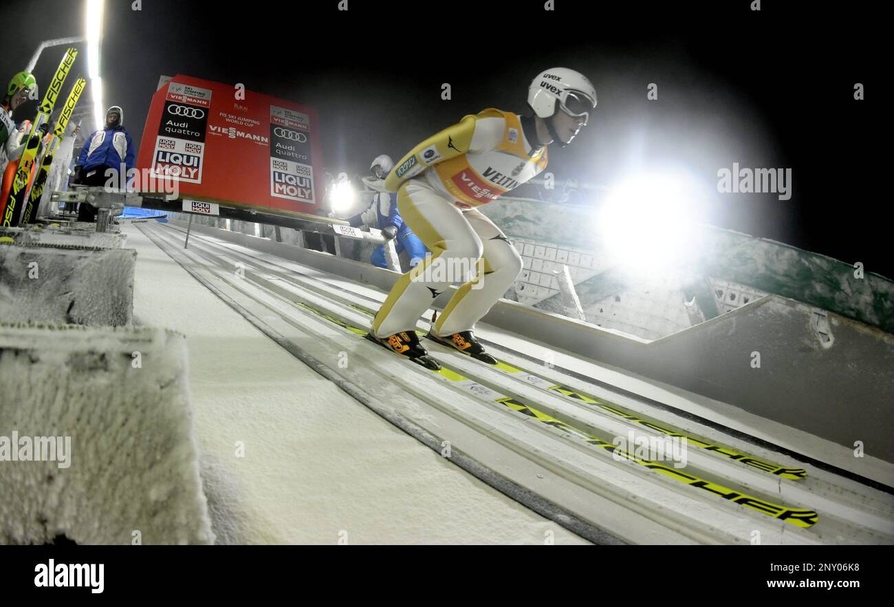 Junshiro Kobayashi of Japan competes, during the men's ski jump  qualification during the Ruka Nordic World Cup, in Kuusamo, Northern  Finland, Friday, Nov. 24, 2017. (Martti Kainulainen/Lehtikuva via AP Stock  Photo - Alamy