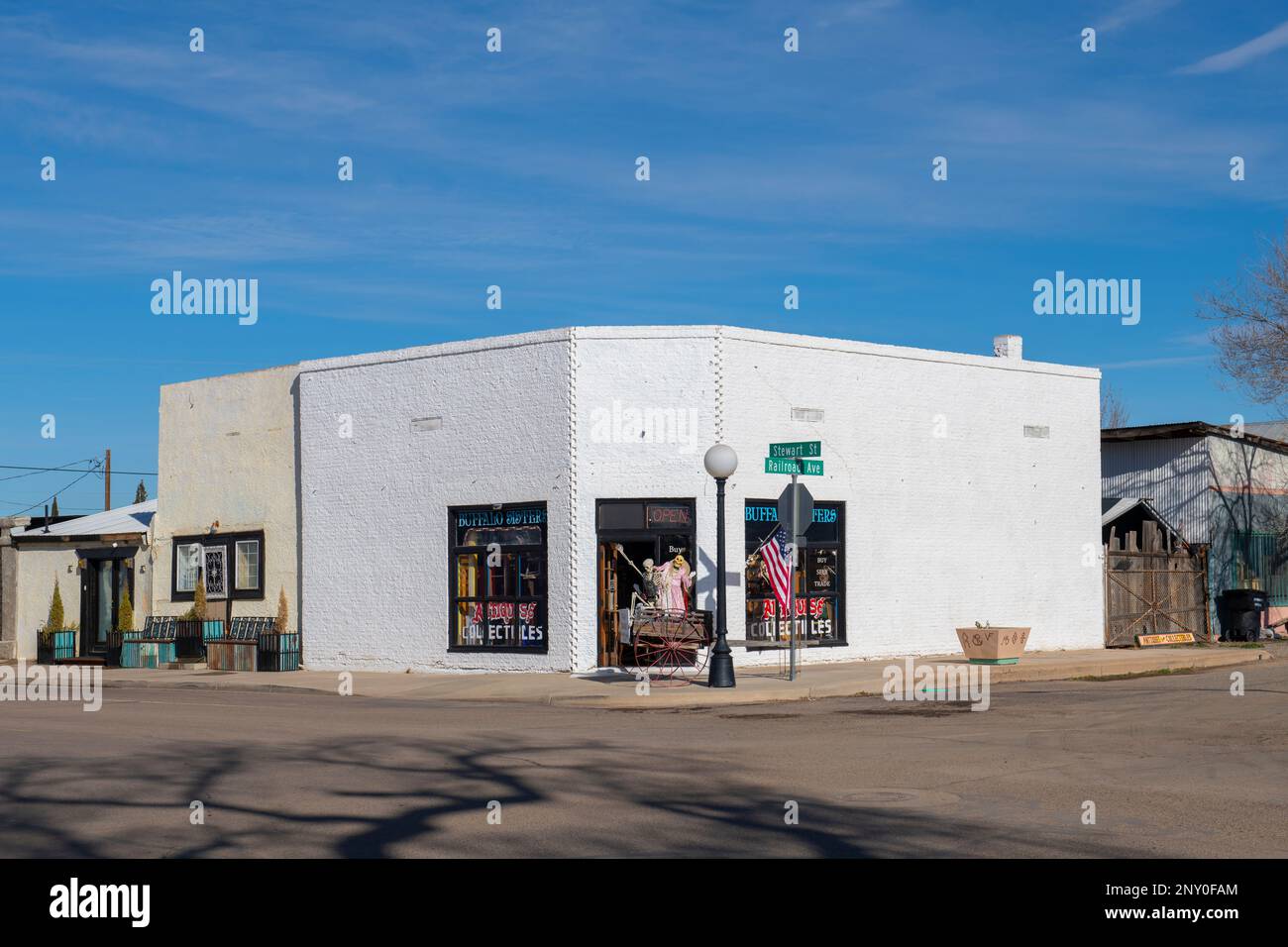 Buffalo Sisters Trading Post at 200 N Railroad Avenue in historic city