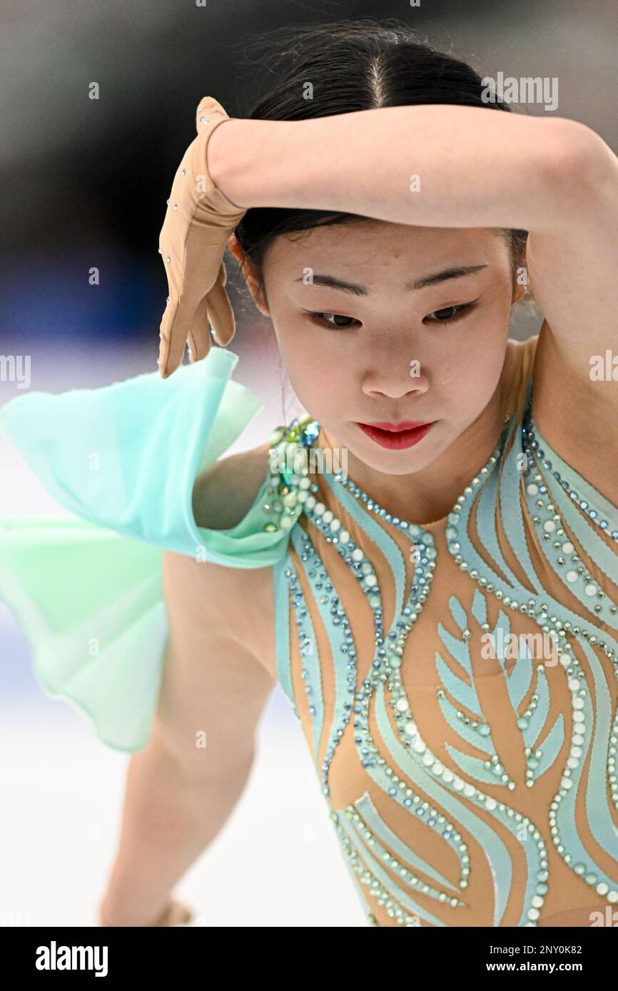 Xiangyi AN (CHN), during Junior Women Short Program, at the ISU World