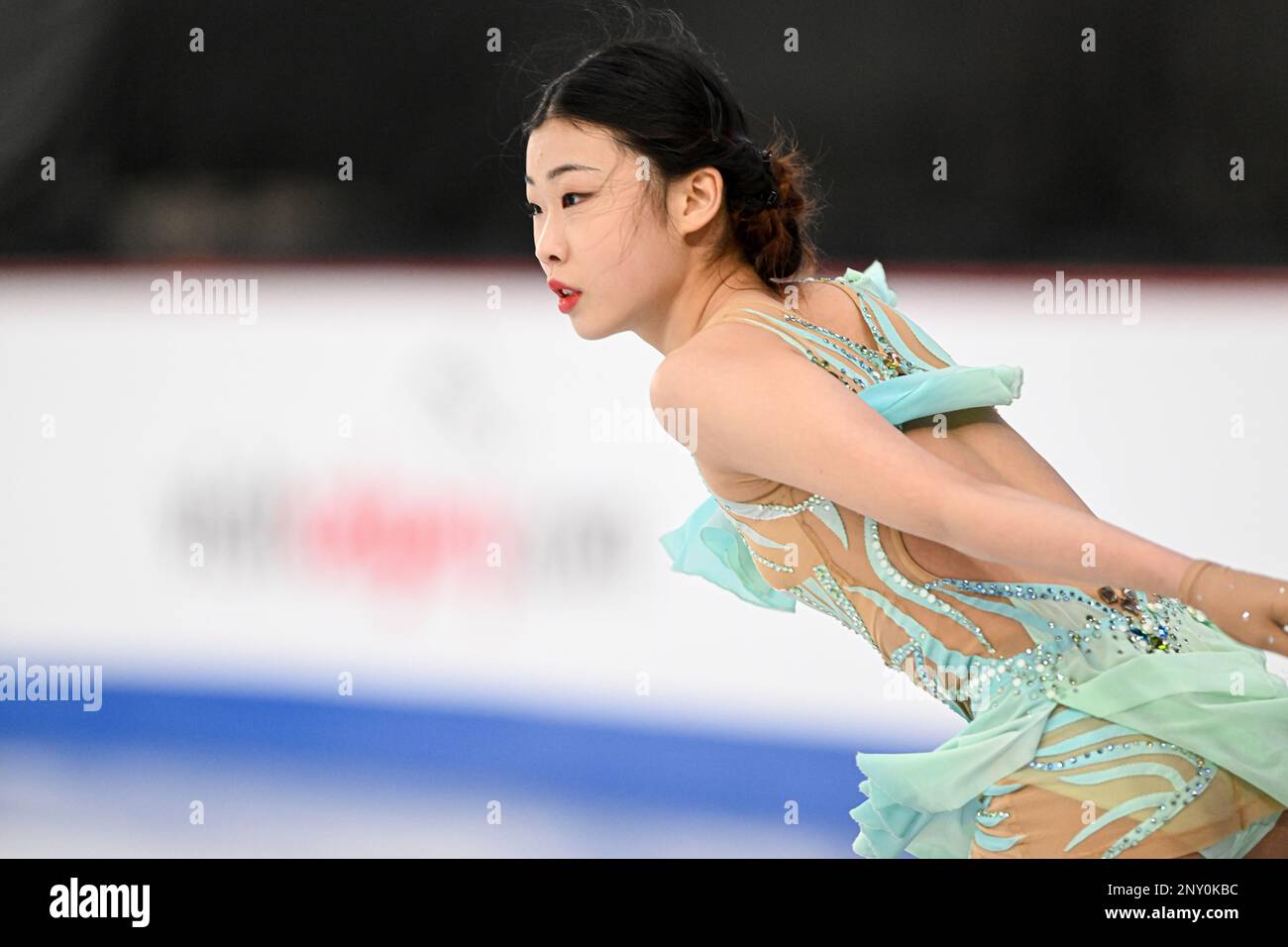 Xiangyi AN (CHN), during Junior Women Short Program, at the ISU World