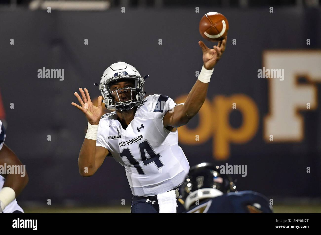 MIAMI, FL NOVEMBER 11 ODU quarterback Steven Williams (14) passes in