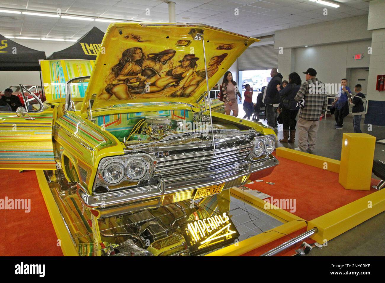 Imperals Car Club from Los Angeles brought a 1962 Impala lowrider to