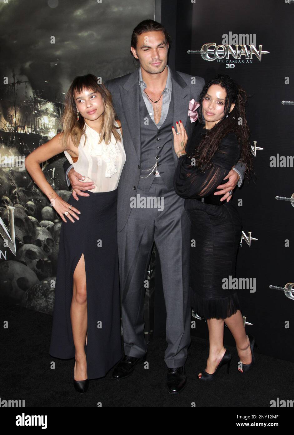 Zoe Kravitz, Jason Momoa, Lisa Bonet in attendance; The World Premiere of 'Conan The Barbarian' held at the Regal Cinemas L.A. Live Stadium 14 in Los Angeles, California on August 11th, 2011.  Credit: RD/ MediaPunch / MediaPunch Stock Photo